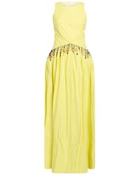 MSGM - Maxi Dress Viscose, Linen - Lyst