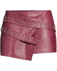 Aniye By - Burgundy Mini Skirt Viscose - Lyst