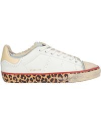 HIDNANDER - Ivory Sneakers Leather, Textile Fibers - Lyst