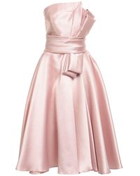 ATELIER LEGORA - Midi Dress Polyester, Silk - Lyst