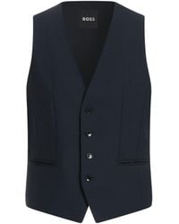 BOSS - Tailored Vest Virgin Wool, Elastane - Lyst