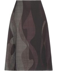 ODEEH - Dark Midi Skirt Wool, Virgin Wool, Elastane - Lyst