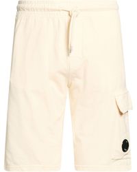 C.P. Company - Ivory Shorts & Bermuda Shorts Cotton - Lyst
