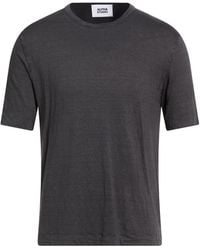 Alpha Studio - Charcoal T-Shirt Linen, Elastane - Lyst