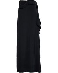 Ann Demeulemeester - Maxi Skirt Silk, Calfskin - Lyst