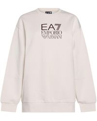 EA7 - Ivory Sweatshirt Cotton, Polyester - Lyst