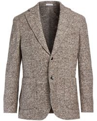 BRERAS Milano - Taupe Blazer Cotton, Virgin Wool, Polyester - Lyst