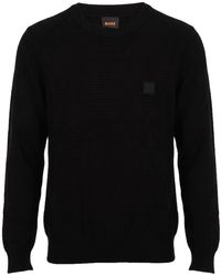BOSS - Sweater Cotton, Elastane - Lyst