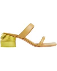 Off-White c/o Virgil Abloh - Spring 45 Coiled Heel Leather Sandals - Lyst