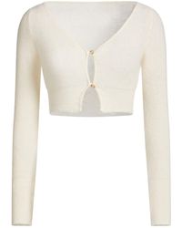 Jacquemus - Cream Wrap Cardigans Mohair Wool, Polyamide, Wool - Lyst