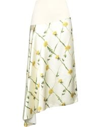 Burberry - Midi Skirt - Lyst