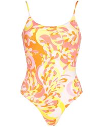 Femme Vêtements Articles de plage et maillots de bain Monokinis et maillots de bain une pièce Maillot de bain à imprimé Albizia Emilio Pucci en coloris Jaune 