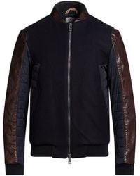 Low Brand - Jacket Virgin Wool, Nylon, Leather - Lyst