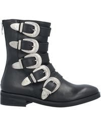 GISÉL MOIRÉ - Ankle Boots Calfskin - Lyst