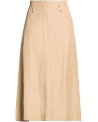 SEVENTY VENEZIA - Midi Skirt Bamboo, Linen - Lyst