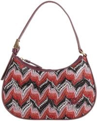 Missoni - Handbag Textile Fibers, Leather - Lyst