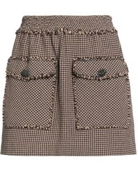8pm - Conscious Camel Mini Skirt Recycled Cotton, Cotton, Acrylic - Lyst
