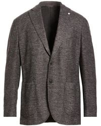 L.B.M. 1911 - Charcoal Blazer Wool, Polyester, Polyamide, Viscose - Lyst