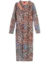 HUGO - Midi Dress Polyester, Elastane - Lyst