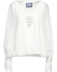 Donna Abbigliamento da T-shirt e top da Camicie CamiciaELISA CAVALETTI by DANIELA DALLAVALLE in Lino di colore Marrone 
