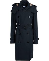 Burberry - Overcoat & Trench Coat Cotton - Lyst