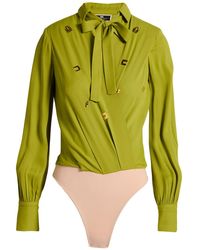 Elisabetta Franchi - Lime Bodysuit Viscose - Lyst