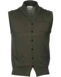 Ballantyne - Military Cardigan Cotton, Cashmere - Lyst