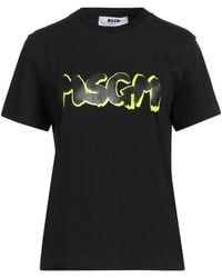 MSGM - T-Shirt Cotton - Lyst