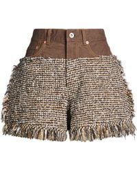 Sacai - Shorts & Bermuda Shorts Cotton, Wool, Acrylic, Nylon, Polyester - Lyst