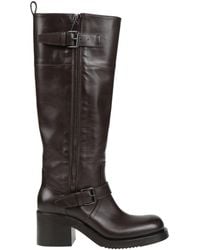 Elena Iachi - Dark Boot Leather - Lyst