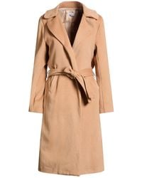 Berna - Camel Coat Polyester, Viscose, Elastane - Lyst