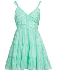 Sandro - Tiered Linen-blend Gauze Mini Dress - Lyst