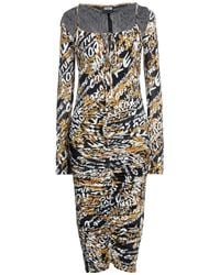 Versace Jeans Couture - Vestido midi - Lyst