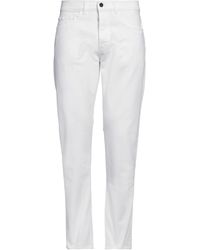 Pence - Ivory Pants Cotton, Elastane - Lyst