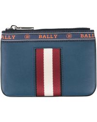 Bally - Midnight Coin Purse Leather, Textile Fibers - Lyst