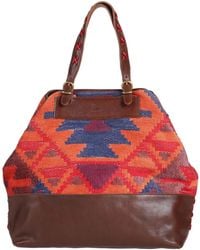 Il Bisonte - Handbag Leather, Textile Fibers - Lyst