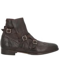 Lidfort - Dark Ankle Boots Leather - Lyst