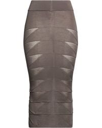 Rick Owens - Charcoal Midi Skirt Virgin Wool - Lyst