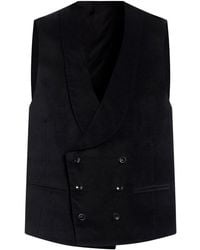 Paoloni - Tailored Vest Cotton, Elastane - Lyst