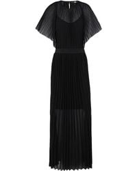Karl Lagerfeld - Pleated Maxi Dress Maxi Dress Polyester - Lyst