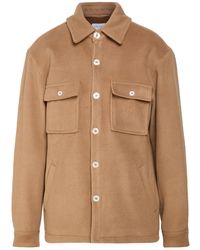 FAMILY FIRST - Camel Jacket Polyester, Viscose - Lyst