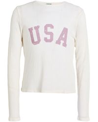 Guess - Ivory T-Shirt Cotton - Lyst
