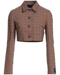 Marine Serre - Khaki Jacket Recycled Polyester, Wool, Elastane - Lyst