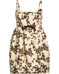 Elisabetta Franchi - Cream Mini Dress Polyester - Lyst