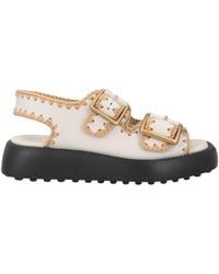 Tod's - Cream Sandals Leather - Lyst