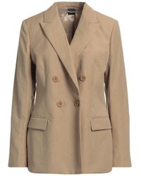 Aspesi - Khaki Blazer Linen, Polyester, Wool - Lyst