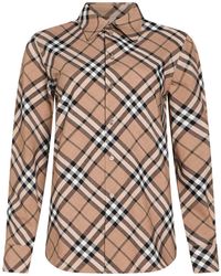Burberry - Shirt Polyester, Wool - Lyst