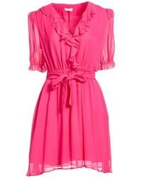Liu Jo - Fuchsia Mini Dress Viscose - Lyst