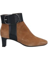Geox Leather Amelia Stivali Wedge Buckle Ankle Boots in Black - Lyst