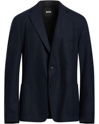 BOSS - Blazer Wool, Polyester, Viscose, Polyamide, Elastane - Lyst